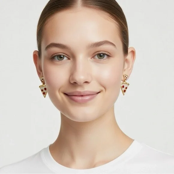 Kate Spade Pizza 🍕 Earrings 🆕 - Picture 2 of 5